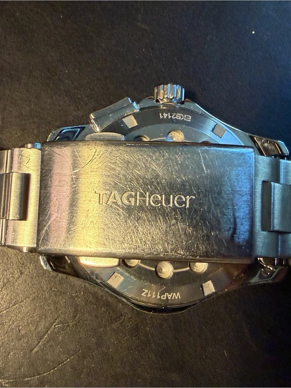 TAG Heuer Aquaracer Grande Date Alarm WAP111Z Quartz Diver — Serviced 2026